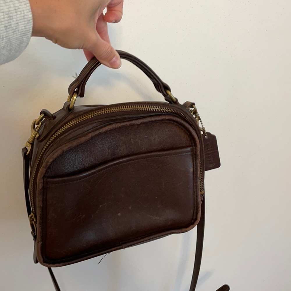 Vintage leather Coach crossbody purse